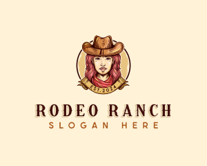 Western Cowgirl Rodeo logo design