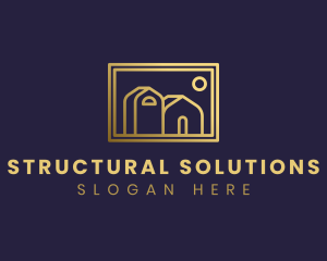 Structural - Residential Frame House logo design