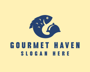 Fish Seafood Restaurant Dining logo design