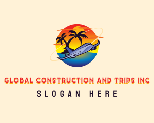 Airplane Travel Resort Logo