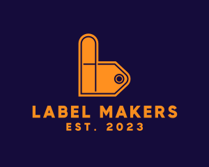 Label - Price Tag Letter B logo design