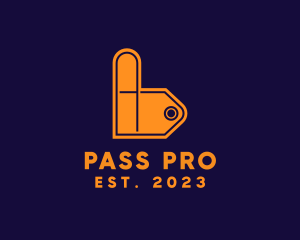 Pass - Price Tag Letter B logo design