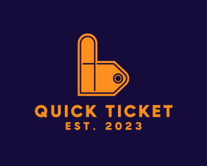 Ticket - Price Tag Letter B logo design