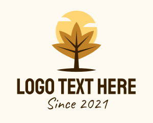 Dried - Autumn Forest Tree logo design