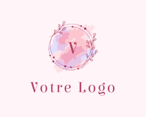 Wreath - Feminine Art Designer Watercolor logo design