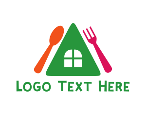 Utensil - Colorful House Restaurant logo design