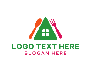 Dining - Colorful House Restaurant logo design