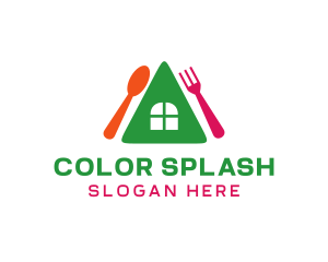 Colorful House Restaurant logo design