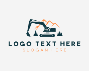 Demolition - Mountain Excavator Builder logo design