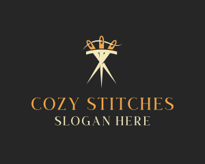 Quilting - Needle Thread Sewing logo design