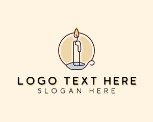 Candlestick - Candle Light Decor logo design