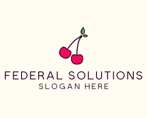 Red Cherry Cherries logo design