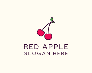 Red - Red Cherry Cherries logo design