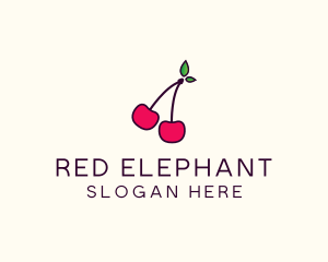 Red Cherry Cherries logo design