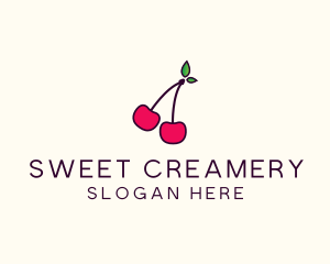 Red Cherry Cherries logo design