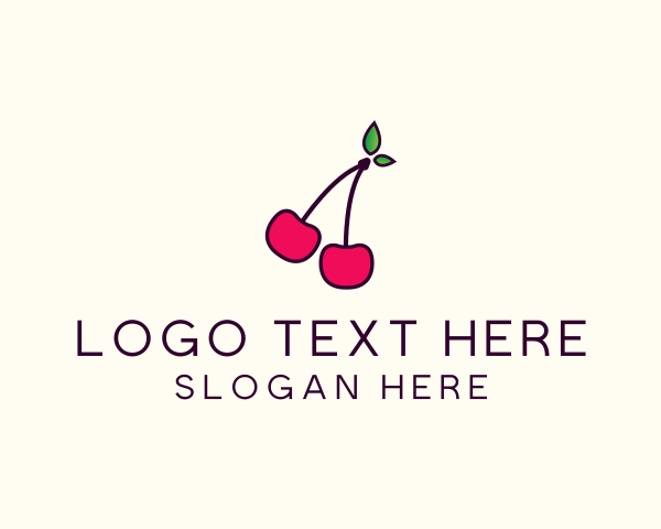 Red - Red Cherry Cherries logo design