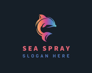 Gradient Dolphin Animal logo design