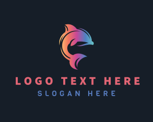 Gradient Dolphin Animal Logo