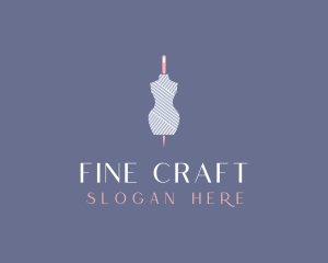 Needle Dressmaking Mannequin logo design