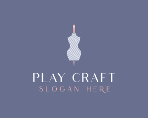 Needle Dressmaking Mannequin logo design