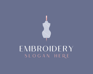 Needle Dressmaking Mannequin logo design