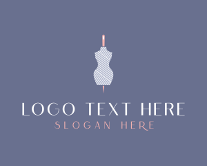 Stitching - Needle Dressmaking Mannequin logo design
