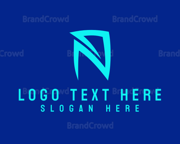 Blue Letter N Technology Logo