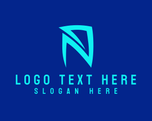 Blue Letter N Technology Logo