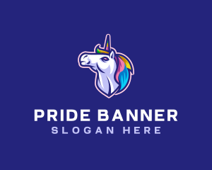 Unicorn Horse Gaming logo design