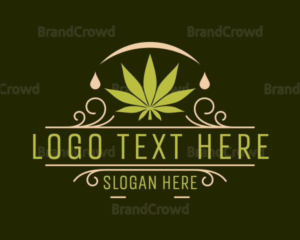 Organic Marijuana Leaf Logo