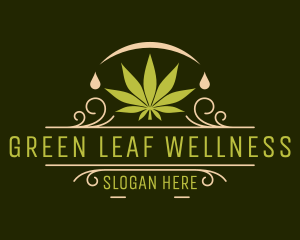 Organic Marijuana Leaf  logo design