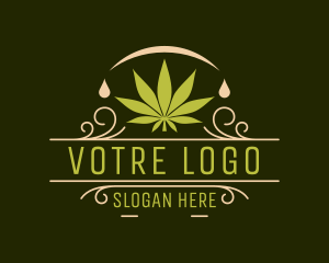 Cbd - Organic Marijuana Leaf logo design