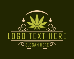 Organic Marijuana Leaf  Logo