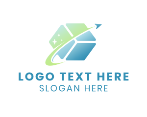 Freight - Plane Logistic Box logo design
