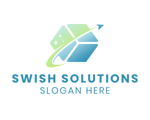 Swish - Plane Logistic Box logo design