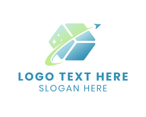 Swish - Plane Logistic Box logo design