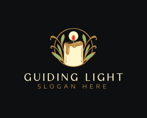 Floral Candle Wax logo design