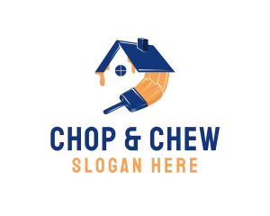 House Improvement - House Roof Painting logo design