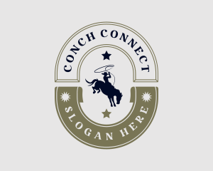 Western Cowboy Stallion logo design