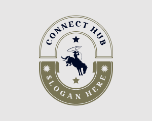 Western Cowboy Stallion logo design