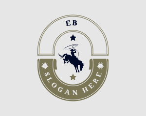 Western Cowboy Stallion logo design