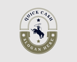 Western Cowboy Stallion logo design