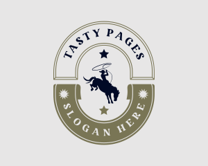 Western Cowboy Stallion logo design
