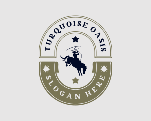 Western Cowboy Stallion logo design