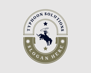 Western Cowboy Stallion logo design