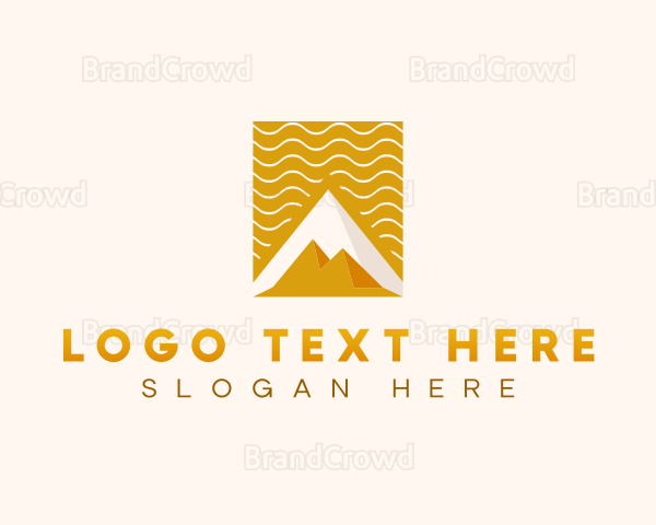 Ancient Pyramid Architecture Logo