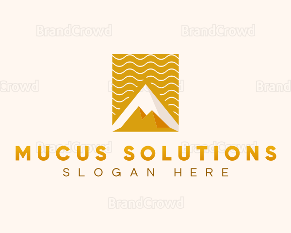 Ancient Pyramid Architecture Logo