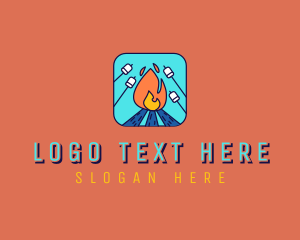 Mountain - Roast Marshmallow Campfire logo design