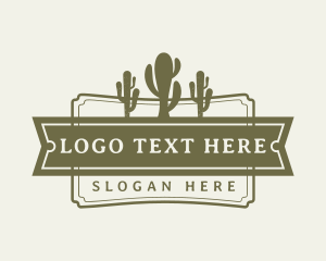 Rodeo - Western Cactus Plant logo design