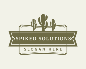 Western Cactus Plant logo design